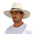 thumbnail image 6 of Unisex Men Womens Summer Sun Hat Beach Hat Wide Brim Outdoor UPF 50+ Protection Cooling Beige Hat for Outdoor Golf Hiking Fishing Beach, 6 of 6