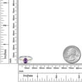 thumbnail image 6 of Gem Stone King 10K Two Tone Gold Purple Amethyst and Lab Grown Diamond Engagement Ring for Women | 0.95 Cttw | Oval 7X5MM | Gemstone February Birthstone | Size 7, 6 of 6