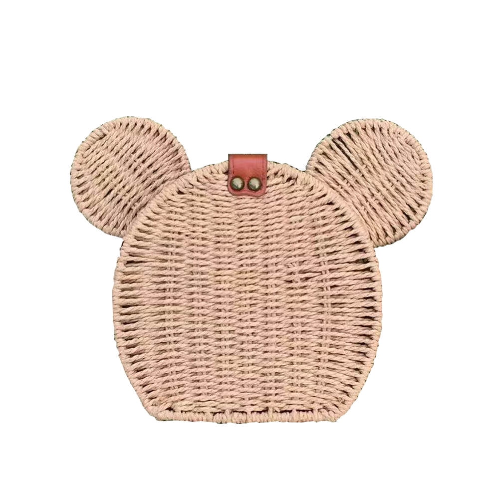 Kawaii Rattan Straw Shoulder Crossbody Bag Purse Cute Women's Handbag | Kawaii
