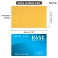 thumbnail image 2 of Unique Bargains 50Pack 86 x 54 x 0.45mm Anodized Aluminum Blank Metal Business Cards, Gold, 2 of 5