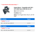 thumbnail image 2 of Engine Mount - Compatible with 2001 - 2015 GMC Sierra 2500 HD 6.0L V8 - Replacement, 2 of 2