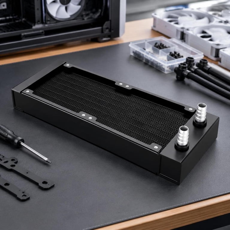 WIND LAND Dense Fin PC Radiator for DIY Computer Water-Cooling Systems ...