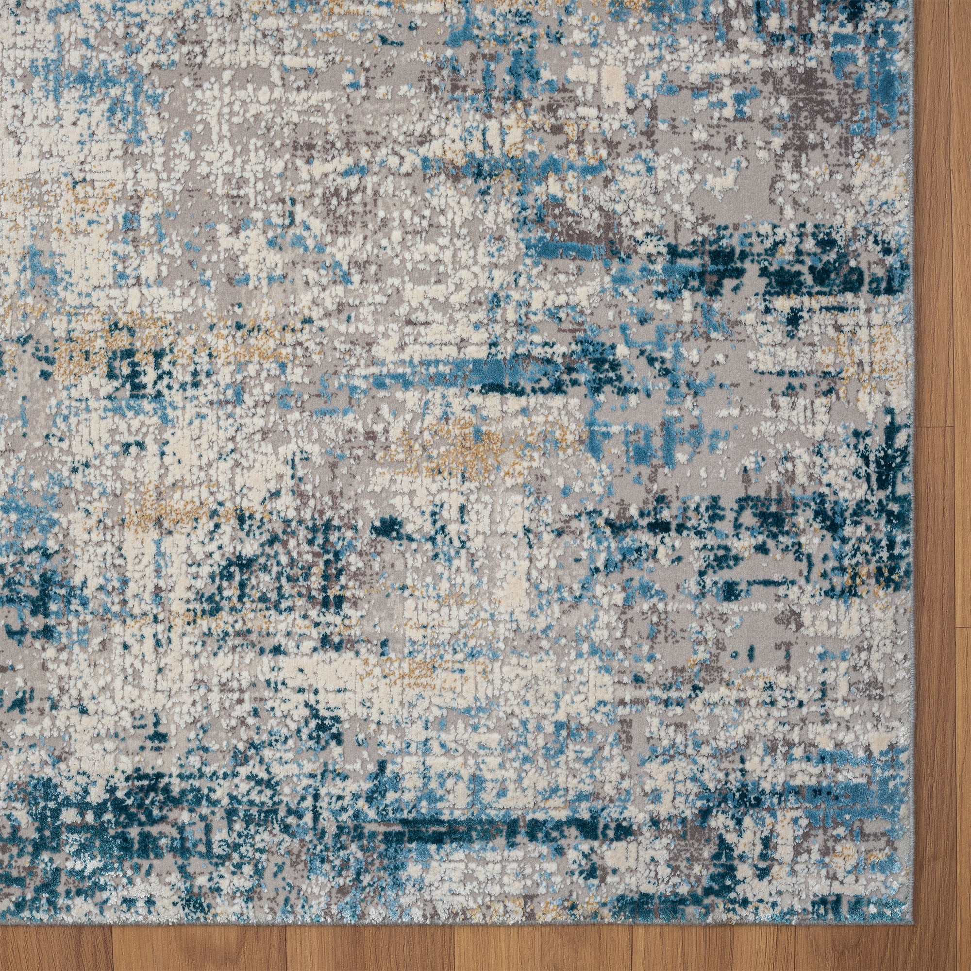 Ox Bay Dallas 2' x 3' Gray/Blue Abstract Premium Ultra-Soft Indoor Area Rug