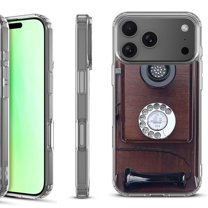 For iPhone 17 Pro Shockproof Protective Phone Case, by OneToughShield - Vintage Payphone
