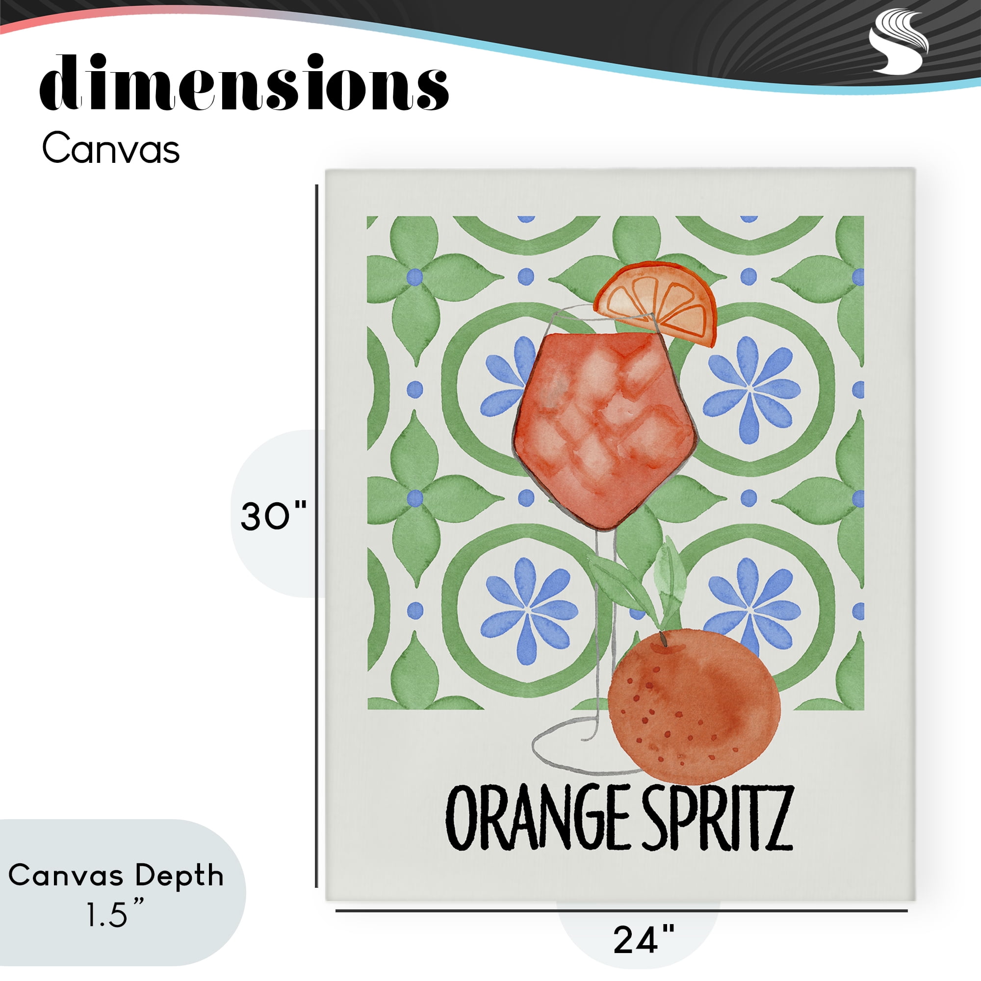 Stupell Industries Orange Spritz On My Mind Canvas Wall Art, design by Nina Jacobs