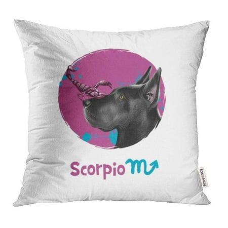 CMFUN Digital of Astrological Sign Scorpio Year Dog Eighth Twelve Zodiac Horoscope Water Pillowcase Cushion Cover 16x16