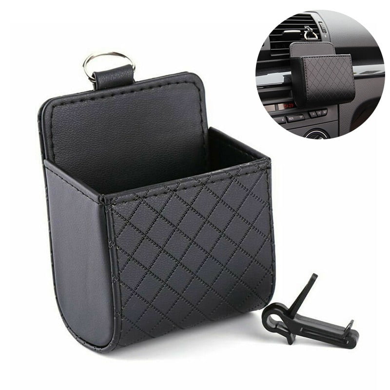 PU Car Organizer Mobile Phone Bag Holder Coin Hanging Basket Box Storage Bags 