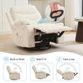 thumbnail image 3 of Shininglove Swivel Rocker Recliner Chair with Massage and Heat - Oversized 360° Reclining Sofa with Storage Pockets & Cup Holders, 3 of 8