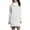 White, variant on Women Turtleneck Cable Knit Sweater Dress Casual Winter Warm Loose Long Sleeve Mini Pullover Dresses White XXL