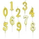 thumbnail image 3 of 10Pcs Birthday Cake Number Candle 3D Number Shape Cake Decoration For Men Golden Light Emission, 3 of 4