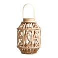 thumbnail image 3 of Candelabro de linterna tejida para velas de té, soporte de madera decorativo para el hogar para caminos al aire libre 22 cm x 44 cm, 3 of 9