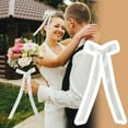 thumbnail image 2 of 12 Pieces Of Ivory Bow Decorations, Wedding Background Channel Decorations, Satin Bows, Chair Decorations, Elegant Ceremonial Ribbons, 2 of 5