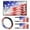 American Flag White, variant on XYZCANDO Golf Print 4 PCS Golf Cart Seat Covers Golf Cart Steering Wheel Covers 2PCS Golf Cart Flag Easy to Install Club Car Seat Covers Steering Wheel Cover Mini Flags Suitable for All Weather White