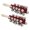 Red, variant on 2Pcs Musical Percussion Bells Wood Handle Sleigh Bells Christmas Hand Bells