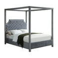 thumbnail image 2 of Meridian Furniture Rowan Tufted Velvet Queen Bed in Navy, 2 of 11