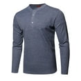 thumbnail image 3 of FashionOutfit Men's Thermal Henley Crew Neck Long Sleeve T-Shirt, 3 of 4
