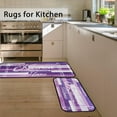 thumbnail image 6 of Purple Kitchen Rugs and Mats Non Skid Washable, Purple Kitchen Sink Mat Rug Floor Mat with Words, Purple Kitchen Decor and Accessories Home Decor, Kitchen Mat Set of 2 (Wood Grain, Purple, 6 of 6