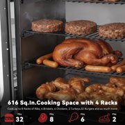 Maison Backyards Vertical Electric Pellet Smoker with LED Control and Meat Probe