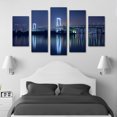 thumbnail image 3 of Cuadro Decorativo Tokio Puente Iluminado Vista Nocturna Panorámica 5 Piezas 150x80cm para Sala Oficina Moderna, 3 of 5