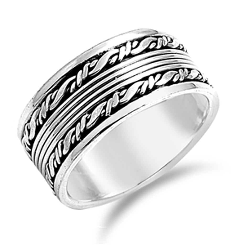 Rope twined deals vine ring