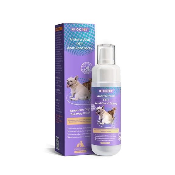 HICC PET Anal Gland Dog Cat & Small Pet Spray, 4-fl oz bottle