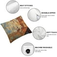 thumbnail image 6 of Acheng Throw Pillow Covers Cases Decorative Brown Rust Colorful Metal Rusty Steel Iron Structure Wall Door Two Sides Print Pillowcase Case Cushion Cover 22x22in, 6 of 7