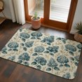 thumbnail image 6 of Front Door Mat 19.7"x31.5", Vintage Hydrangea Floral Non Slip Backing & Low Profile Doormats, Absorbent Muddy Dirt Trapper Door Mats for Front Back Door Entryway Farmhouse Botanical Aesthetic, 6 of 9