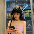 thumbnail image 3 of CoCopeaunt New Minority Design Dark Fisherman Cap Female, Korean Version Of The Net red Cloud Cap Face Small Casual Sunshade Basin Cap, 3 of 6