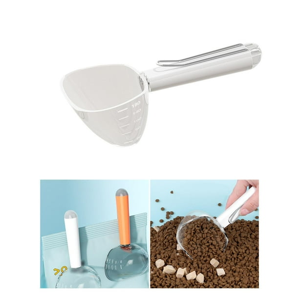 Accesorios de herramientas de cuchara de alimentos PET Accesorios de múltiples usos con escala, taza de medición de gatos para el hogar, acampar