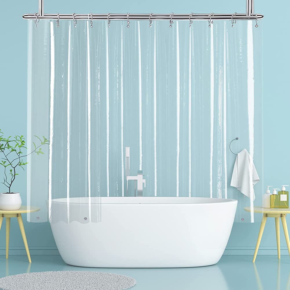 YISURE Extra Wide Shower Curtain Liner 108x60in PEVA Short Length Clear