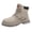 Gray, variant on RotHome Men’s Platform Combat Boots Lace-up Chunky Lug Sole High Top Ankle Booties Non-Slip Round Toe Business Work Outdoor Casual Footwear