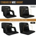 thumbnail image 4 of Stadium Seat Chair, 2 Pack- Bleacher Cushions with Padded Back Support, Armrests, 6 Reclining Positions and Portable Carry Straps By Home-Complete, 4 of 7