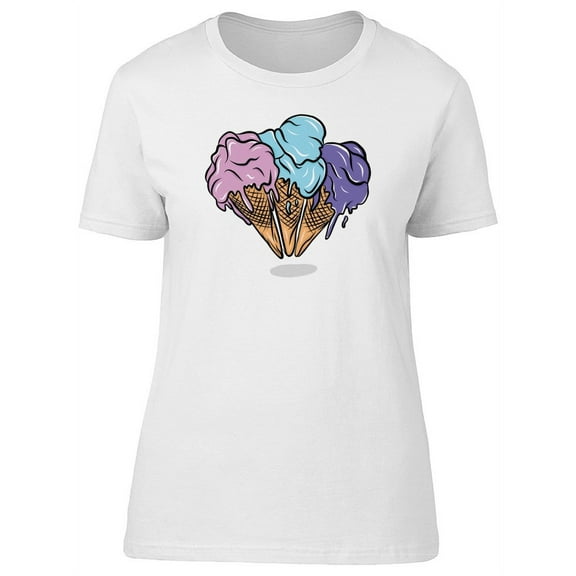 Three Flavors Of Ice Cream T-Shirt Women -Image by Shutterstock, Female x-Large