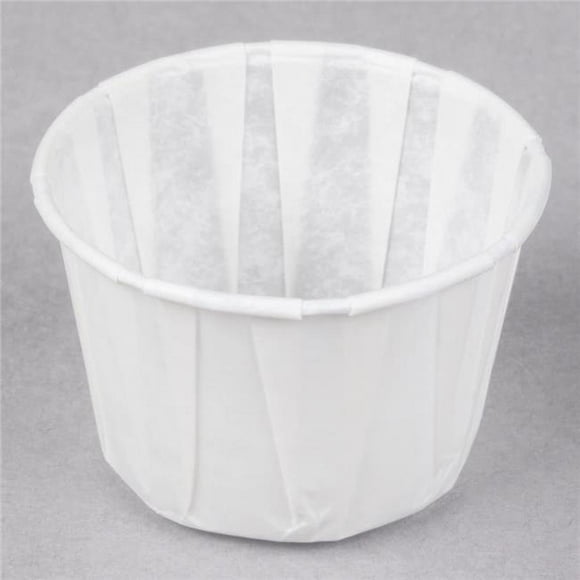 Genpak F200 2 oz Paper Portion Cup Pleated, White - Case of 5000