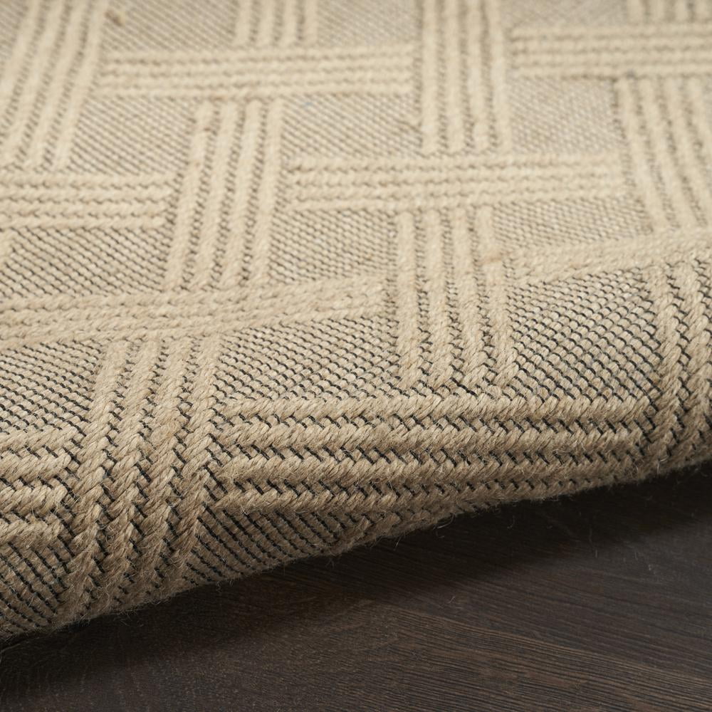 Nourison Washable Jute Geometric Natural 3'11" x 5'11" Area Rug (4x6)