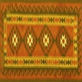 thumbnail image 1 of Ahgly Company Machine Washable Indoor Square Oriental Yellow Traditional Area Rugs, 5' Square, 1 of 4