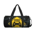thumbnail image 2 of XMXT Unisex Large Sports Tote Gym Bag for Women, Game Player Zone Warning Signs Weekenders Bags Travel Bag, 2 of 8