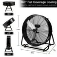 thumbnail image 6 of 30" Industrial Fans for 14000 CFM, High Velocity Fan with 3 Speeds, Heavy Duty Blower Fan Equipped 360° Tilt Air Circulator Used in Warehouse, Garage, Yard, 6 of 8