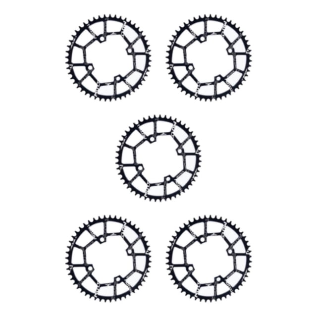 Ruiboury 1/2/3/5 Anneaux de Chaîne Ronds Pièces Vélo 104BCD Roue de Chaîne Noir 50T 5 Pcs