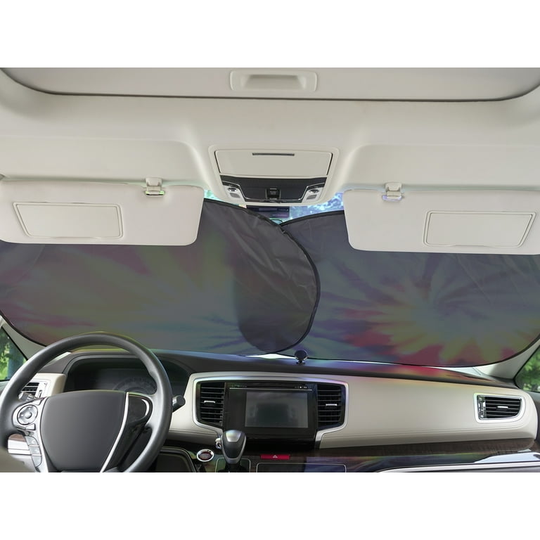 Auto Drive Tie-Dyeing Twist Car Windshield Sun Shade, Product Size