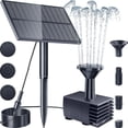 thumbnail image 1 of Solvattenfontänförfågelbad,soldammpumpmed6munstyckenfilterSoldrivnavattenfunktionerförträdgården,litendamm, 1 of 5