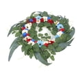 thumbnail image 3 of Patriotic Flower Wreath, Red Blue White Flowers Vivid Colors Memorial Day Wreaths Patriotic Day Theme  For Garden, 3 of 8