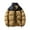 Brown, variant on Men's Thickened Puffer Jacket Winter Quilted Puffy Jackets Colorblock Winter Heavy Outdoor Windproof Insulated Coats