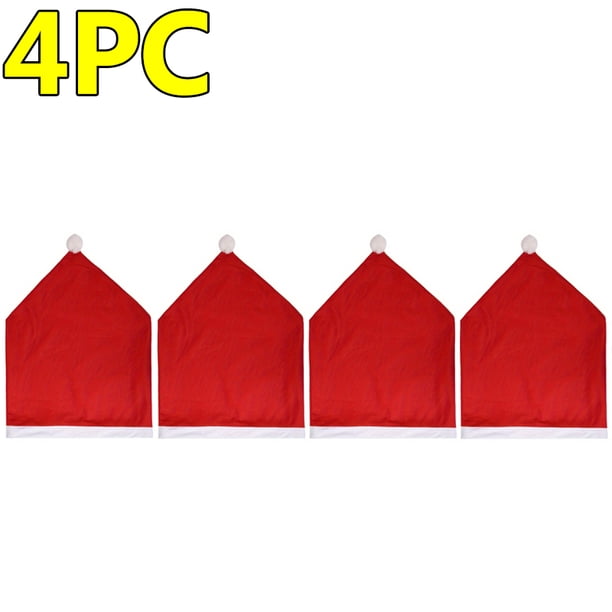 Cubierta trasera de silla de Navidad, cubierta de silla roja no tejida, sombrero de Papá Noel, asiento de Navidad, cena de Año Nuevo, fiesta, Festival, decoración del hogar