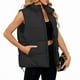 thumbnail image 1 of Chaleco Acolchado para Mujer, Abrigos de Abrigo, Chaquetas y Abrigos con Bolsillos. Negro XL, 1 of 8