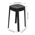 thumbnail image 2 of 10 Pack Stackable Plastic Stools 18.11 Inch Black Kids Chair Round Stools Portable Modern Classroom Stacking Stools Backless Bar Stool Furniture for Home Office School Indoor Outdoor, Black, 2 of 8