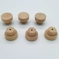thumbnail image 2 of Tirador de madera para muebles, gancho de madera de un solo orificio, tirador de madera con forma de hongo de loto, tirador de cajón para puerta y ventana, accesorios de madera, 2 of 5