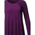 thumbnail image 3 of Women's Casual Asymmetric Hem Long Sleeves Tunic Top - MADE in USA, 3 of 4