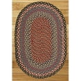 thumbnail image 1 of Burgundy-Blue-Gray Jute Braided Rug, 1 of 1