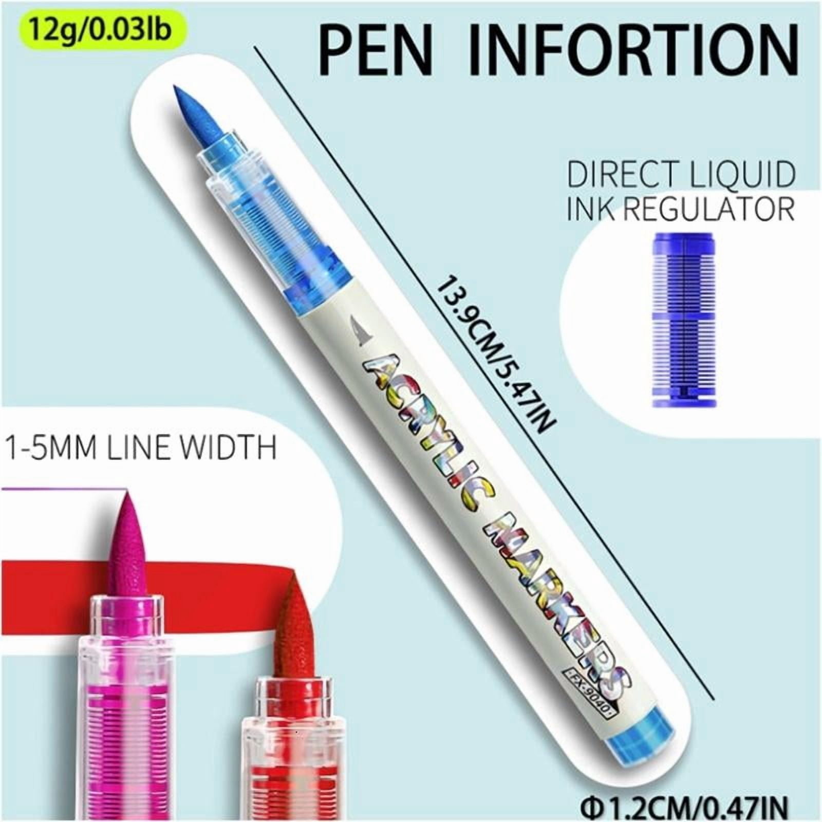 CEORPER Acrylic Marker Brush Tip for Card Making Painting on Paper Wood Canvas